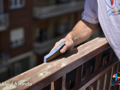 Verniciatura ringhiera appartamento